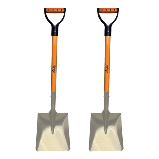 Ashmanonline Square Head Aluminum Snow Shovel with Durable Handle (2 Pack).